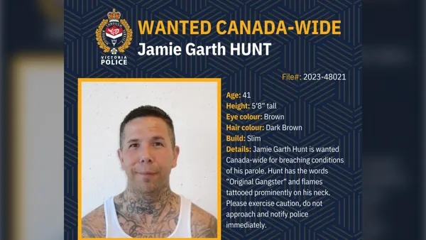 img of 加拿大通缉的罪犯自首给维多利亚警察局